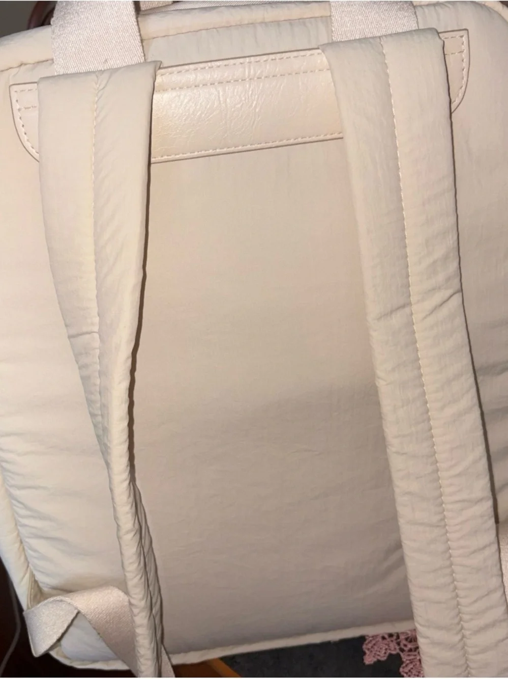 Quilted Cream Women's Tote Bag - Lightweight Everyday Carry